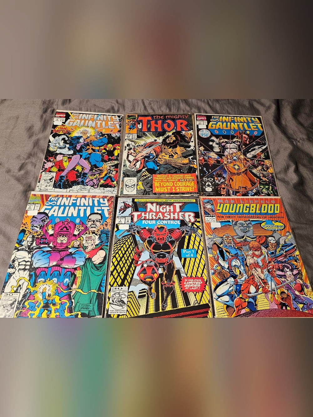 Lot Of 24 Vintage Marvel Comics - Infinity Gauntlet, Thor, Fantastic Four, Hulk